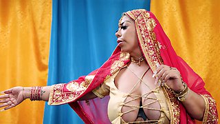 A busty Indian woman fucks