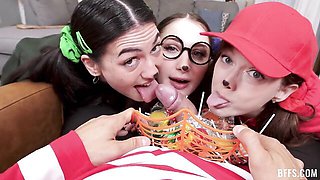 Jade and Bella's medium size tits video