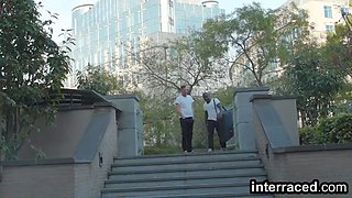 Interracial anal threesome and double penetration
