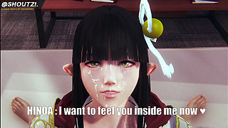 Hinoa From Monster Hunter Rise Takes Care of You After You Save His Village! Relax and Let Her Do It!