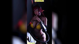 Succubus Daemon Girl 2025 Remix WM (No sound) By LazyProcrast  Animation 3D Hentai
