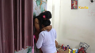 Curvy Indian housewife sucks cock before rough bedroom sex