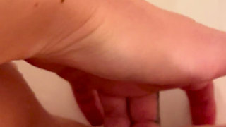 Hairy Legs Fetish. Masturbation in the Bathroom