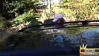 Public skinny amateur fucked outdoor in car by sex date