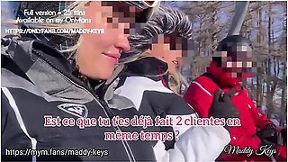 Maddy Keys - 2 French Sluts Have Sex With Snow Ski Teacher - 100% Real