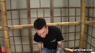 Skinny gay bootie machine nailed