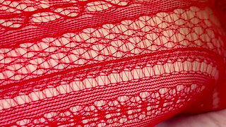 Red Pantyhose Showing