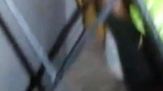 Found an Old Desi Woman Peeing Under Staircase and Punished