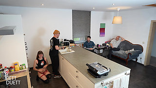 Kitchen Fuck in Front of Friends!!