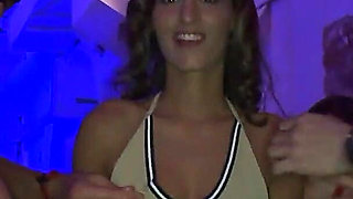 Four Wet Latina Whores Fist, Squirt and Lick in Hot Lesbian Orgy