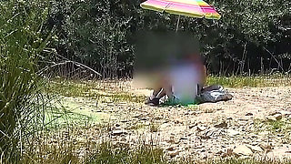 Cruising and Sex on the Beach. Elena De La Vega Has Sex with a Stranger in Public on Fakings