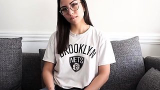 Close up teen foot worship
