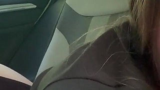 1st Footjob in the Car