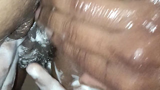 Aunty Showing Bathroom