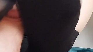 Reverse Footjob in Opaque Stockings & Cum on Nylon Soles - Dame Olga 1080p (067b)