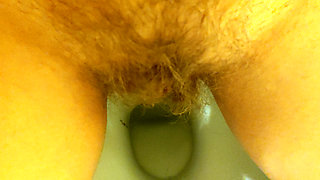 Tsss Pissing From Hairy Pussy in the Night Club 4K