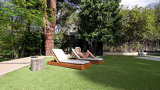 Slutty British Stepsis Sunbathes Naked - Lily Phillips - Lev Lieben