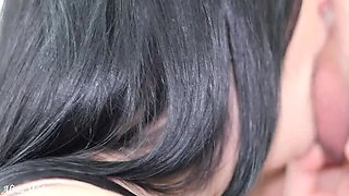 Close Up Deepthroat Swallow Every Drop - AlissaWhite1 Sucks Big Cock Cum in Mouth