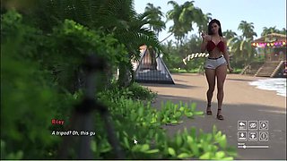 Step Sister Gets Tanned Topless on the Beach and Has Fun – 3D Hentai Animation