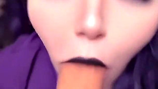 Caught the Fat Goth Nurse Masturbating