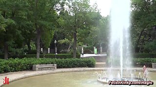 Beautiful babe public ass fucking gangbanged