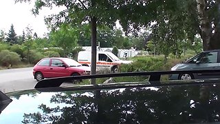 MILF gets naughty in the car