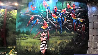 Art museum visit with big ass Thai GF got her horny for sex