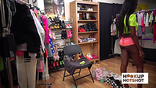 BTS - Tori Montana Poses In Neon Slutty Clothes In Her Photoshoot!