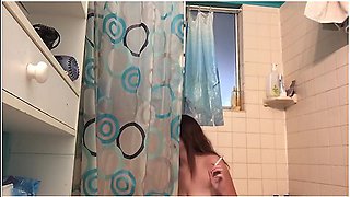 Dirty Girls Playing with Toys and Smoking in the Shower