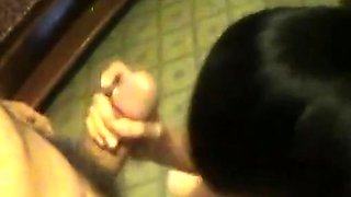 Filipina Amateur Gives a Quick Blowjob and Handjob