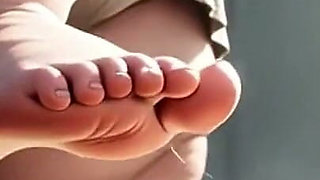 SSBBW Steps Hard on Man's Face - Public Humiliation