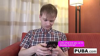 Busty Teenage Step Sister Loves Getting a Show at Her Step Brothers Hard Cock