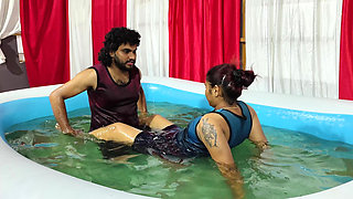 Pool Romance with Lip Lock