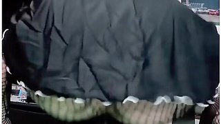 Skinny Goth Babe Rides Her Toolbox