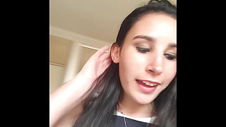 Slut Films How She Pisses in Toilet, Licks Toilet Seat, Rubs Pussy