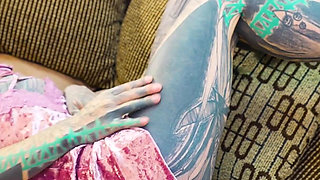 Sexy Alt Dreadhead Girl Rides a Big Cock with Her Ass