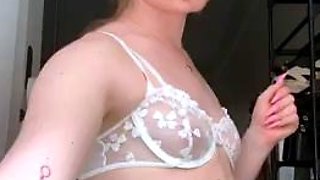 Bambi Snow Strips In White Lingerie