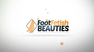 Horny Doctor Plays with Her Pussy Using a Vibrator While Flaunting Her Feet