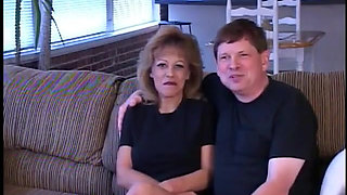 Hot blonde MILF with big round tits rides a hard cock