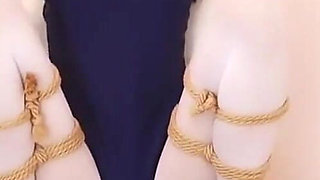 White Silk Double Ponytail Binding Training