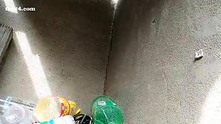 Smoking fetish with brunette in sexy lingerie