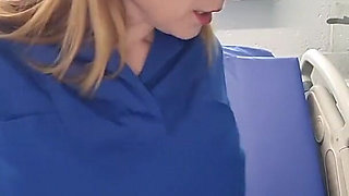 Naughty Nurse Catches You Peeking and Invites You to Fuck Her