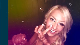 Kristen Laces Massive Tits Bounce as Blonde Pounds Her Mouth Down on Interracial Gloryhole for