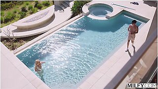 Busty Blonde Milf Laura Bentley Cant Resist Pool Boys Thick Cock
