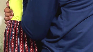 She Was Going to the Bathroom After Washing the Dishes