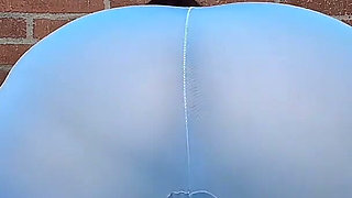 Thick BBW Spreads on All Fours - Massive Ass Open Tease on Bed