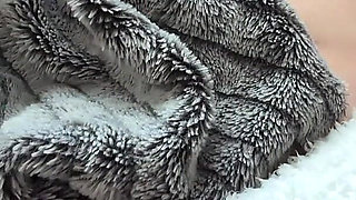 American Wife Masturbating Under Fleece Blankets