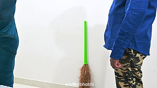 Jerking Infront of Maid and Getting Special Handjob