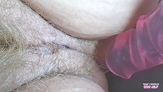 Aunty's New Dildo Close up (big Tits Ass Hairy Pussy Homemade Wife MILF PAWG GILF Fetish Amateur Mature)