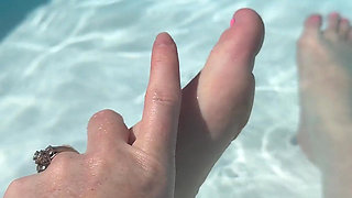 Solo Foot Play in Pool